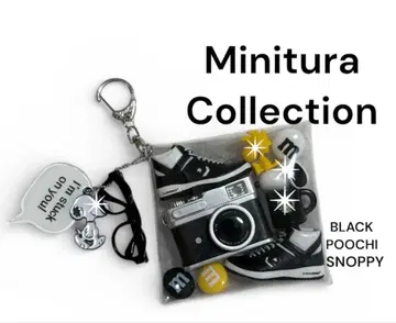 가챠 채움 파우치 SNOOPY 블랙 파우치 모노크롬 파우치 카메라