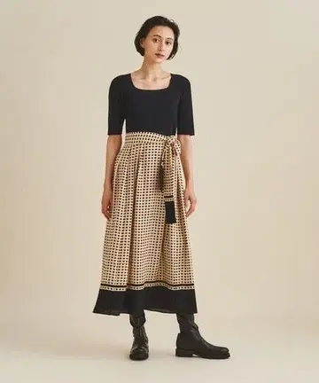 Grace Class 립 프린트 콤비 원피스