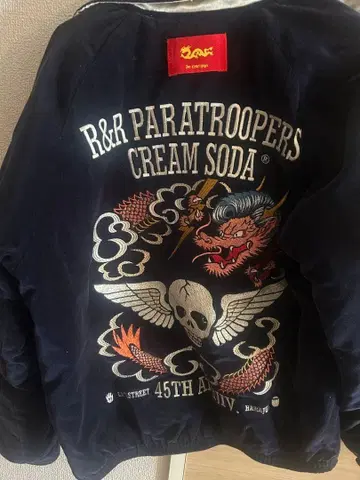 CREAM SODA 45주년 기념 리버서블 벨벳 바시티 자켓