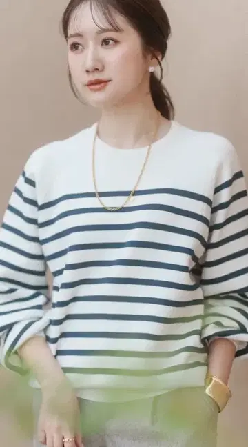 Maison Echelle ME 자수 니트 풀오버 보더