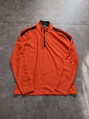 랄프 로렌 하프 지퍼 긴팔 티셔츠 XL 오렌지