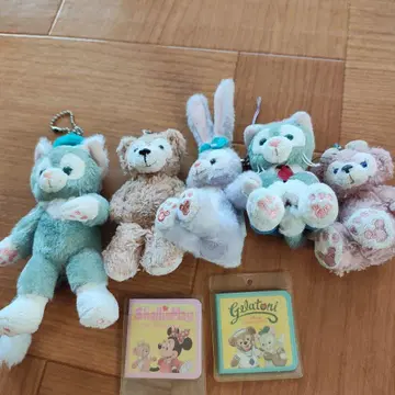 도쿄 디즈니랜드 & 시 봉제 인형 키링 세트