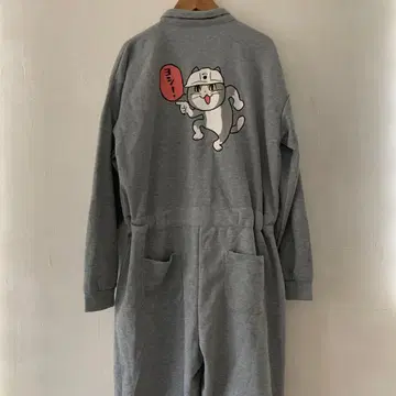 일하는 고양이 x 아베일 한정판 작업복 룸웨어 파자마 그레이