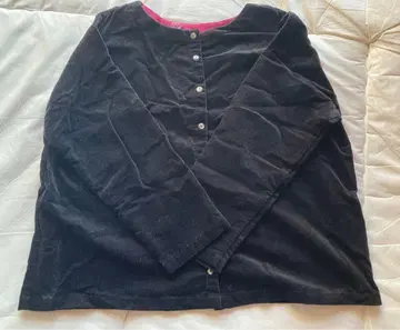 sisam 블랙 벨로아 노카라 자켓