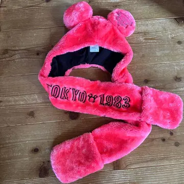 디즈니 리조트 35주년 팬캡 머플러 장갑 세트