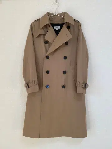 HYKE 베이지 더블 브레스트 트렌치코트