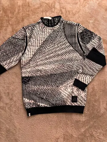 adidas 기하학 패턴 하이넥 트레이닝복 골프웨어