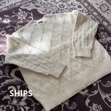 SHIPS 울 캐시미어 니트 아이보리 새상품급