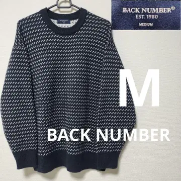 백넘버 BACK NUMBER 바즈아이 니트 스웨터 네이비