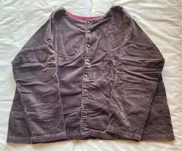 sisam 벨로아 노카라 자켓 브라운