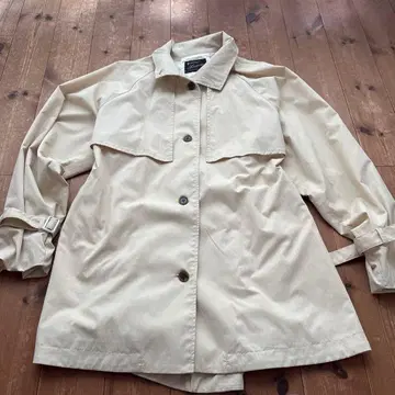 kastane 백개더 트렌치코트 아이보리