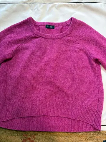 BARNEYS 뉴욕 캐시미어 100% 핑크 긴팔 니트 스웨터