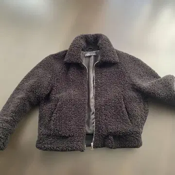 ZARA 블랙 보아 자켓 M