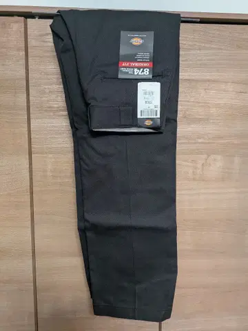 디키즈 874 블랙 오리지널 핏 워크 팬츠 32