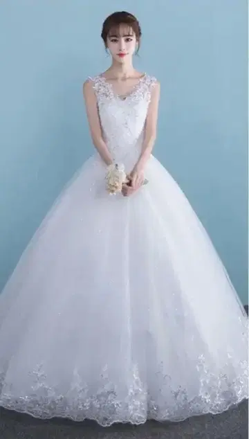 화이트 웨딩 드레스 A라인
