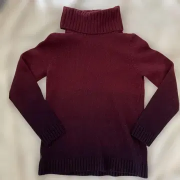 LACOSTE 와인 레드 터틀넥 36