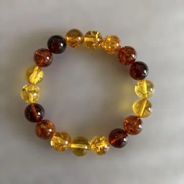 멀티 컬러 글리터 앰버 팔찌
