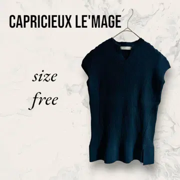 카프리슈 마쥬 상의 슬리브리스 티셔츠 여성용 블랙