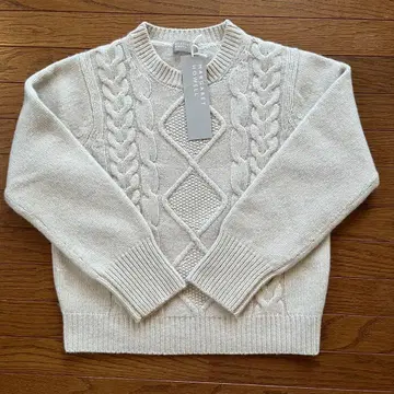 미사용 MARGARET HOWELL 캐시미어 실크 케이블 니트