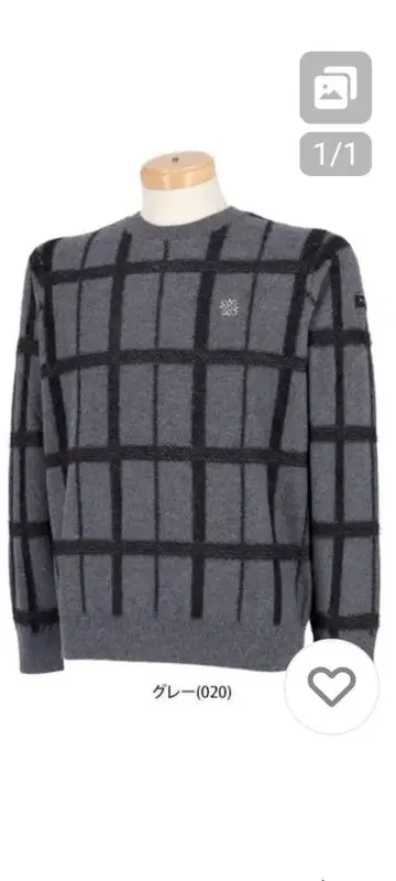 [ 새상품급 ] 세인트 앤드류스 남성용 체크 무늬 긴팔 크루넥 스웨터