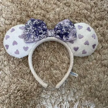 미키 귀 머리띠 하트 무늬 반짝반짝