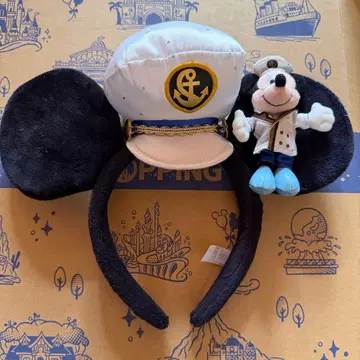 (새상품급) 디즈니씨 머리띠 미키 선장 모자