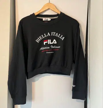 FILA 크롭 맨투맨 M 블랙