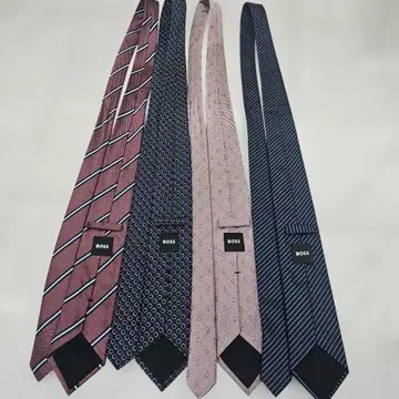 BOSS 넥타이 4개 세트 스트라이프 도트