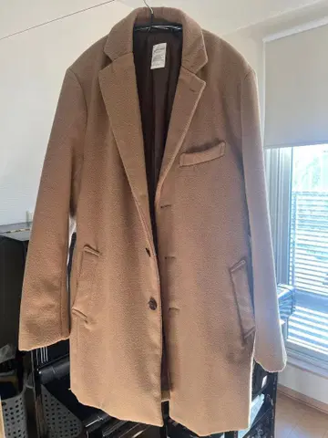 백 넘버 베이지 체스터 코트 L 사이즈