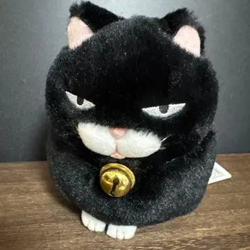 히게 만주 검은 고양이 봉제 인형 택 포함 레어