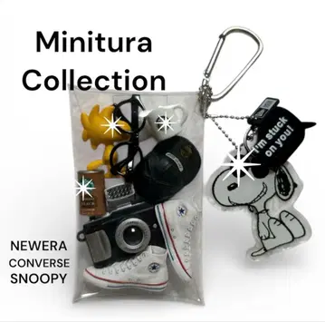 가챠 파우치 SNOOPY NEWERA CONVERSE 화이트 파우치