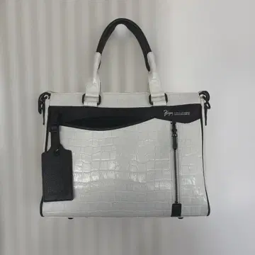 사만다 킹즈 화이트 크로커다일 토트백