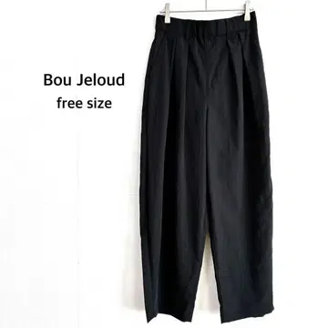 [부즈루드] 테이퍼드 팬츠 F 블랙 얇은 소재 이지웨어 깔끔한 새상품급