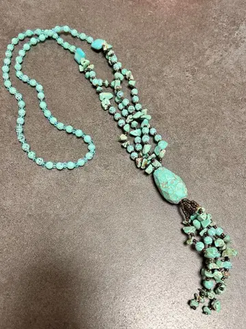 1229-23 생전 정리 터콰이즈 터키석 목걸이 액세서리