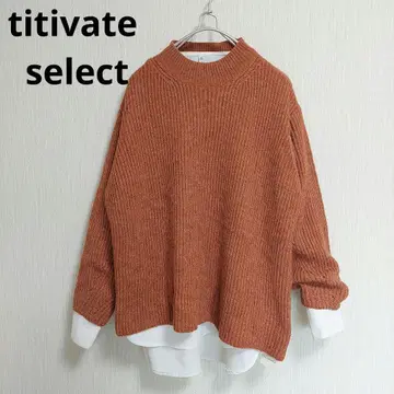 택 포함 새상품 titivate select 백 디자인 니트 풀오버