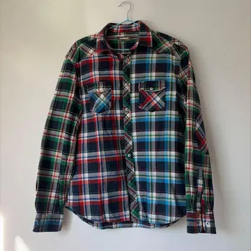 Desigual 체크 무늬 긴팔 셔츠 L