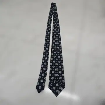 dunhill 넥타이 네이비 기하학 패턴