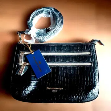 블랙 크로커다일풍 숄더백