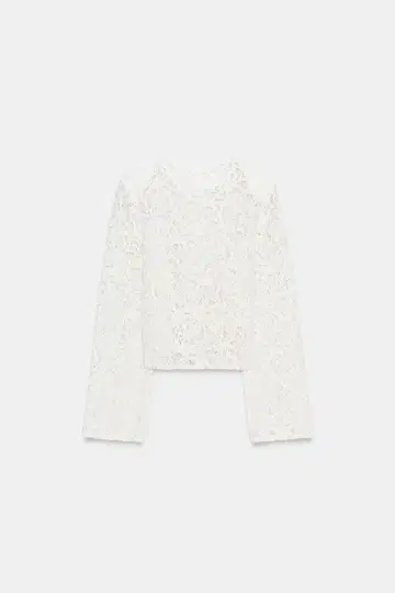 2025 가을/겨울 레이스 상의 S 화이트 자라 ZARA