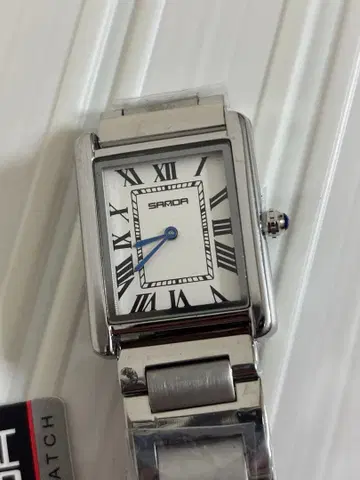 쿼츠 손목시계 2침 스틸 벨트 렉탱귤러