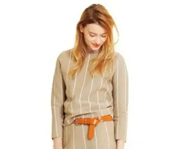 Mila Owen 베이지 스트라이프 니트 스웨터 긴팔 1호