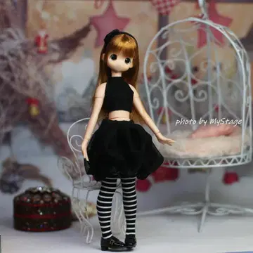 msdr-25-5074 블랙 홀터넥 T셔츠 벌룬 스커트 퓨어니모