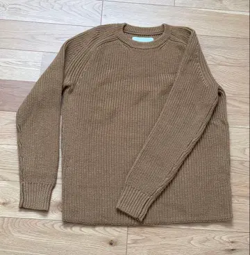 ESTNATION 카멜 크루넥 니트