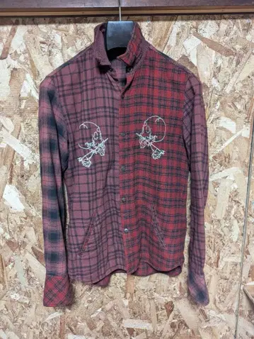 스맥 엔지니어 안티클래스 절개 체크 셔츠