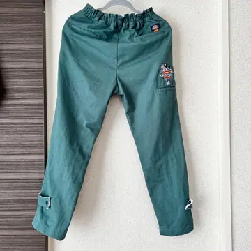 그린 워크 팬츠 허리밴딩