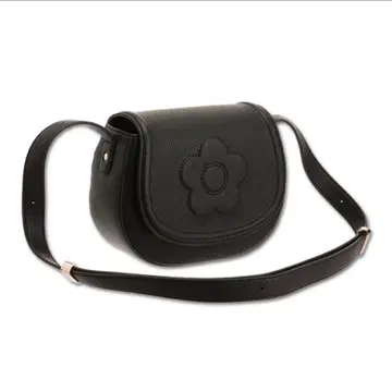 MARY QUANT 슈링크 데이지 엠보싱 숄더백 블랙