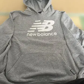 new balance 그레이 후드 부착 후드티 2XL