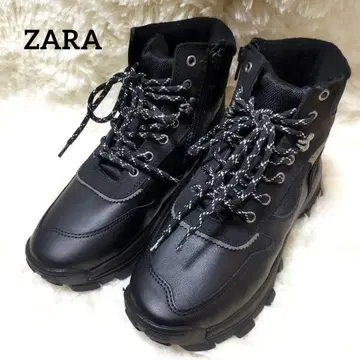 ZARA 사이드 지퍼 보아 하이컷 부츠 마운틴 슈즈 블랙