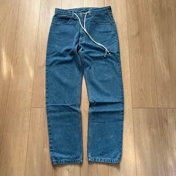 블루 데님 팬츠 드로우 스트링 포함