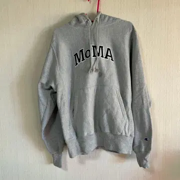 Champion MoMA 로고 그레이 후드티